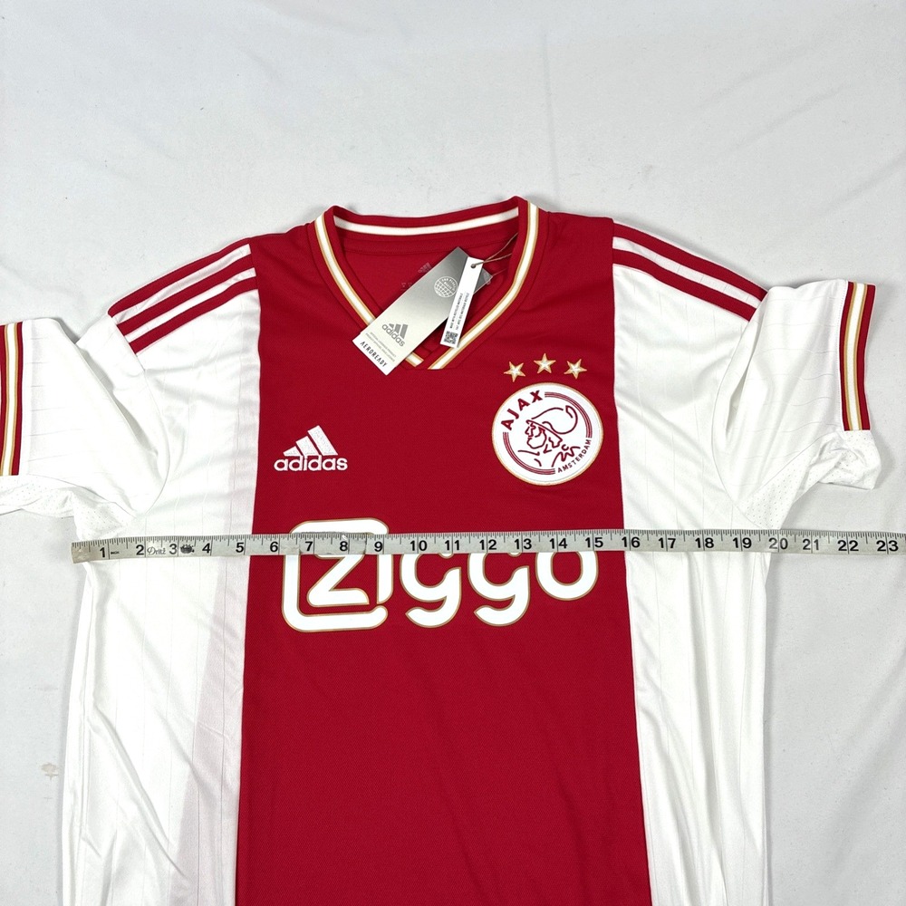 New adidas Ajax Amsterdam Home Soccer Jersey Men's Size Medium Red/White NWT - Picture 5 of 9